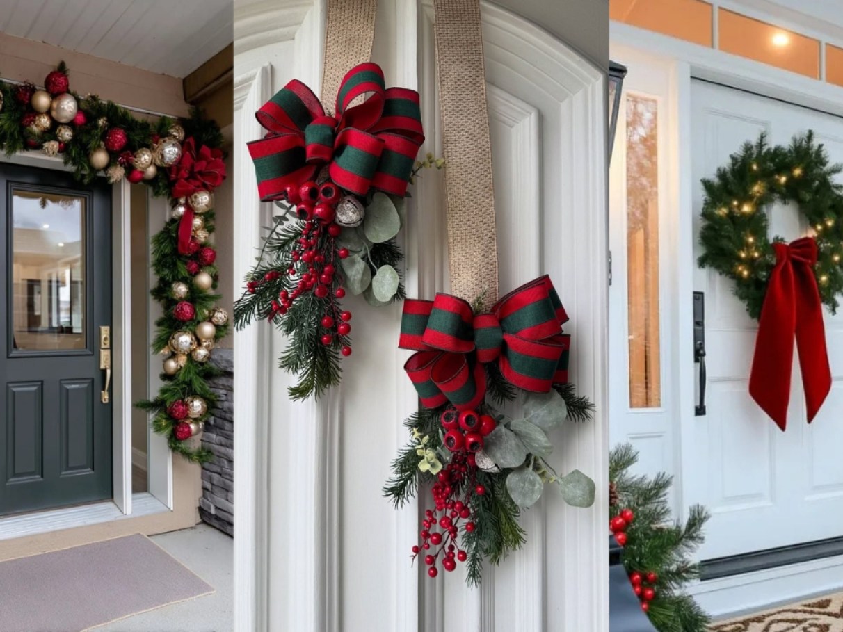 decoração de natal para porta