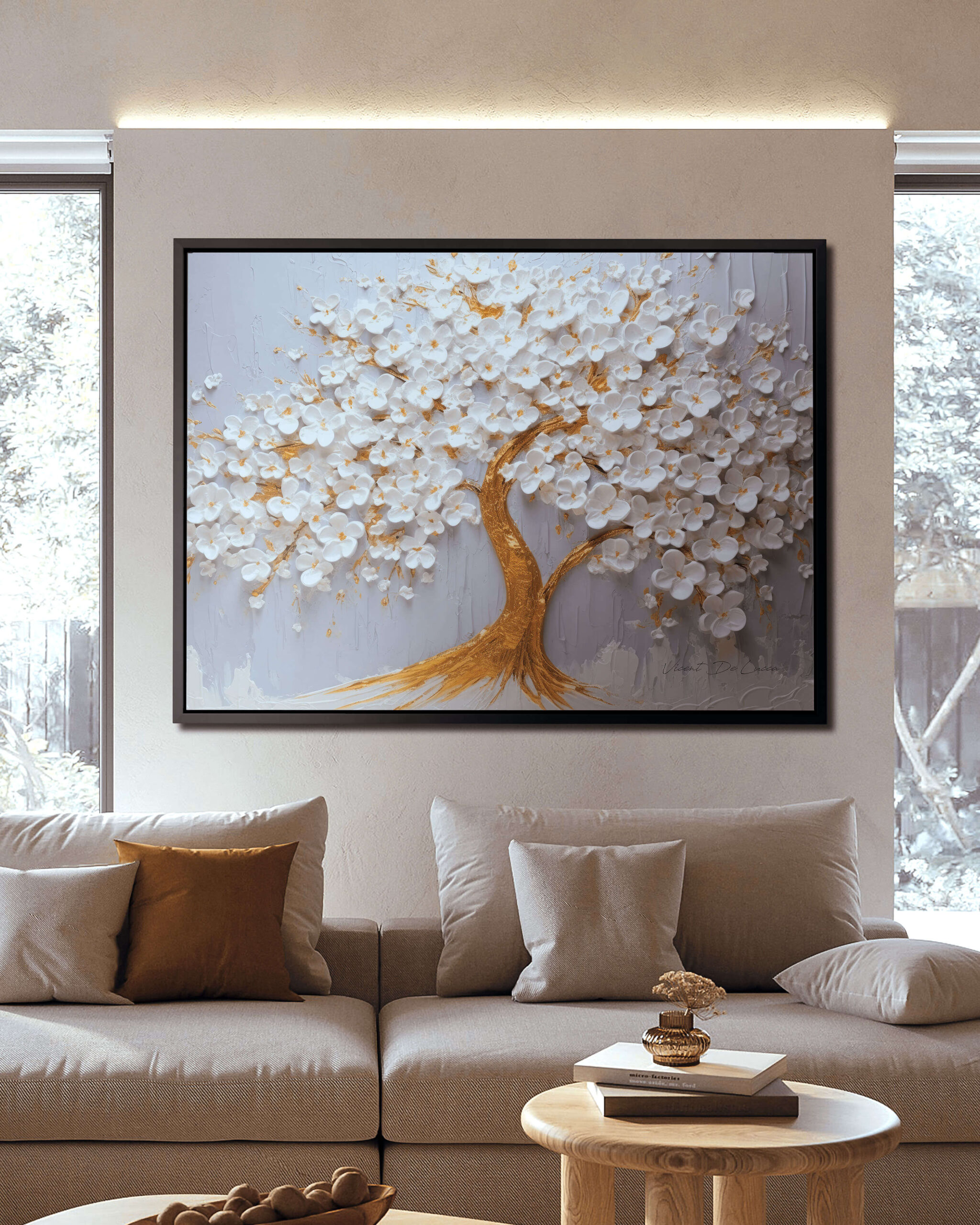 decoração de parede com fotos