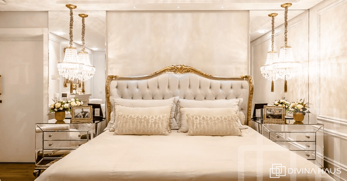 Iluminação no Quarto Clássico: Lustres