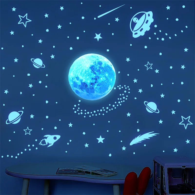 Transforme o Quarto Infantil: Adesivos de Estrelas que Brilham no Escuro