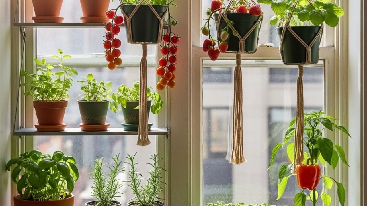 decoração de quarto com horta pequena na janela
