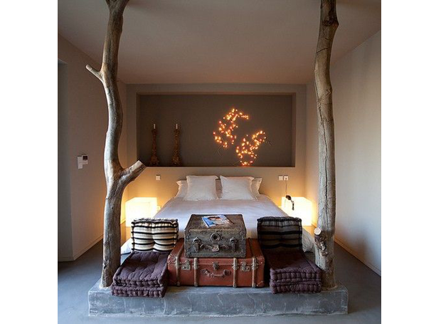 decoração de quarto com mala de viagem retrô