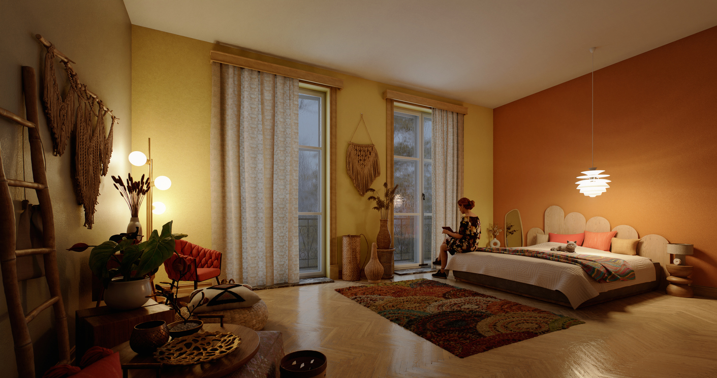 decoração de quarto com tecnologia invisível