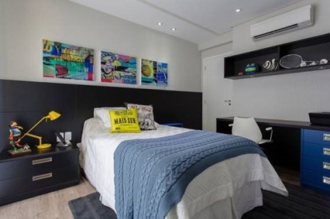 Como Escolher a Iluminação e Texturas Certas para o Quarto de Solteiro Masculino