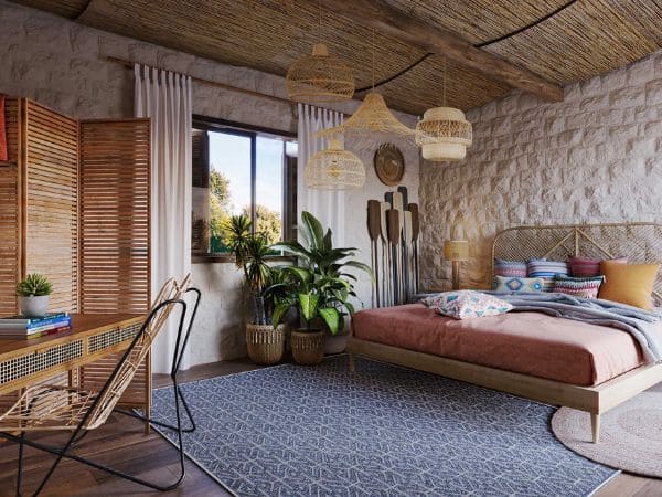 Móveis essenciais para um quarto rústico completo