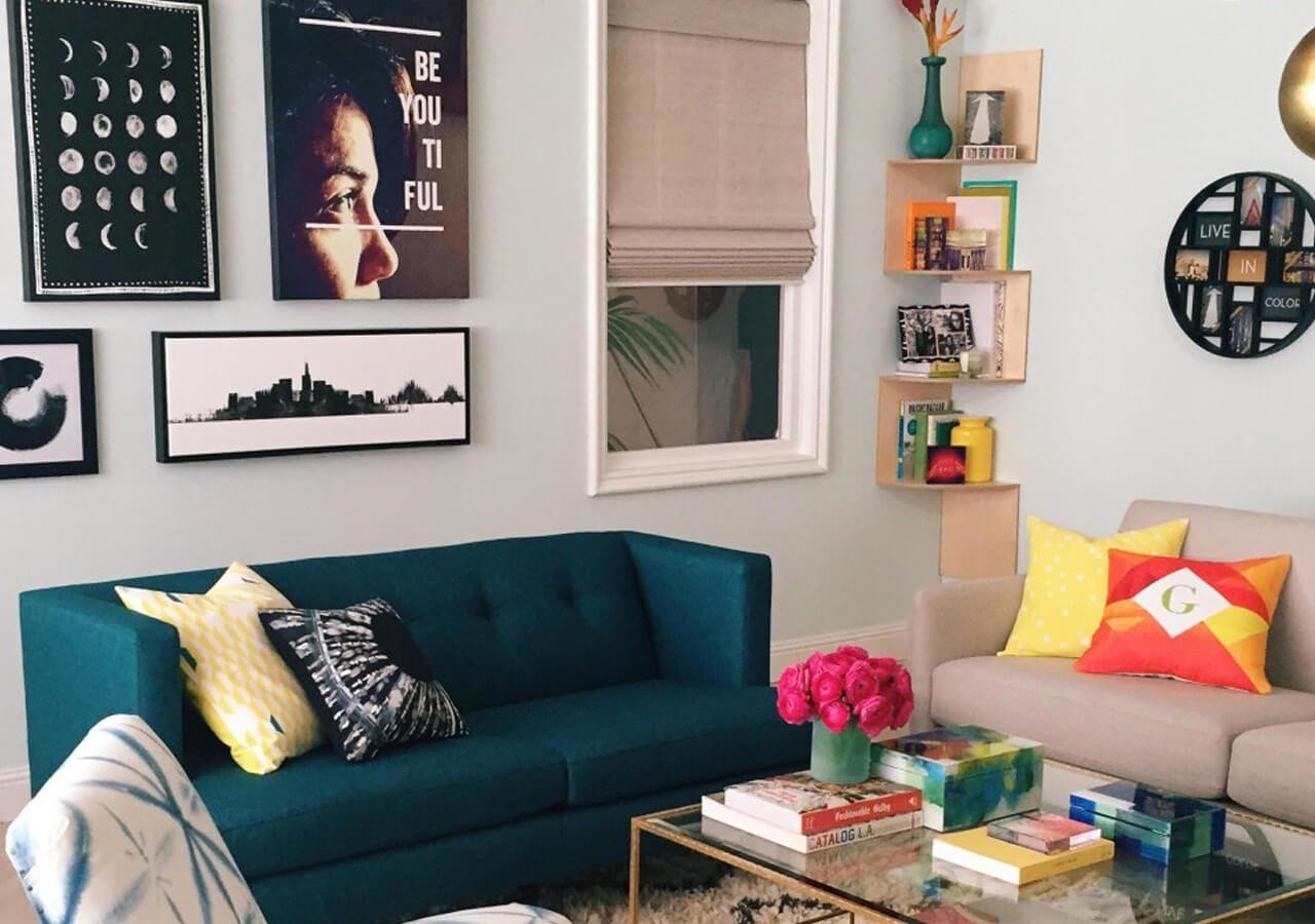 decoração de sala pequena e barata