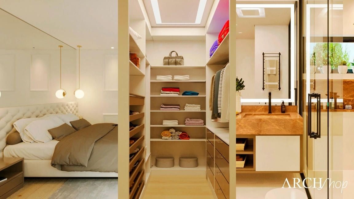 Banheiro e Closet Integrados: O Guia Completo para Suítes Modernas