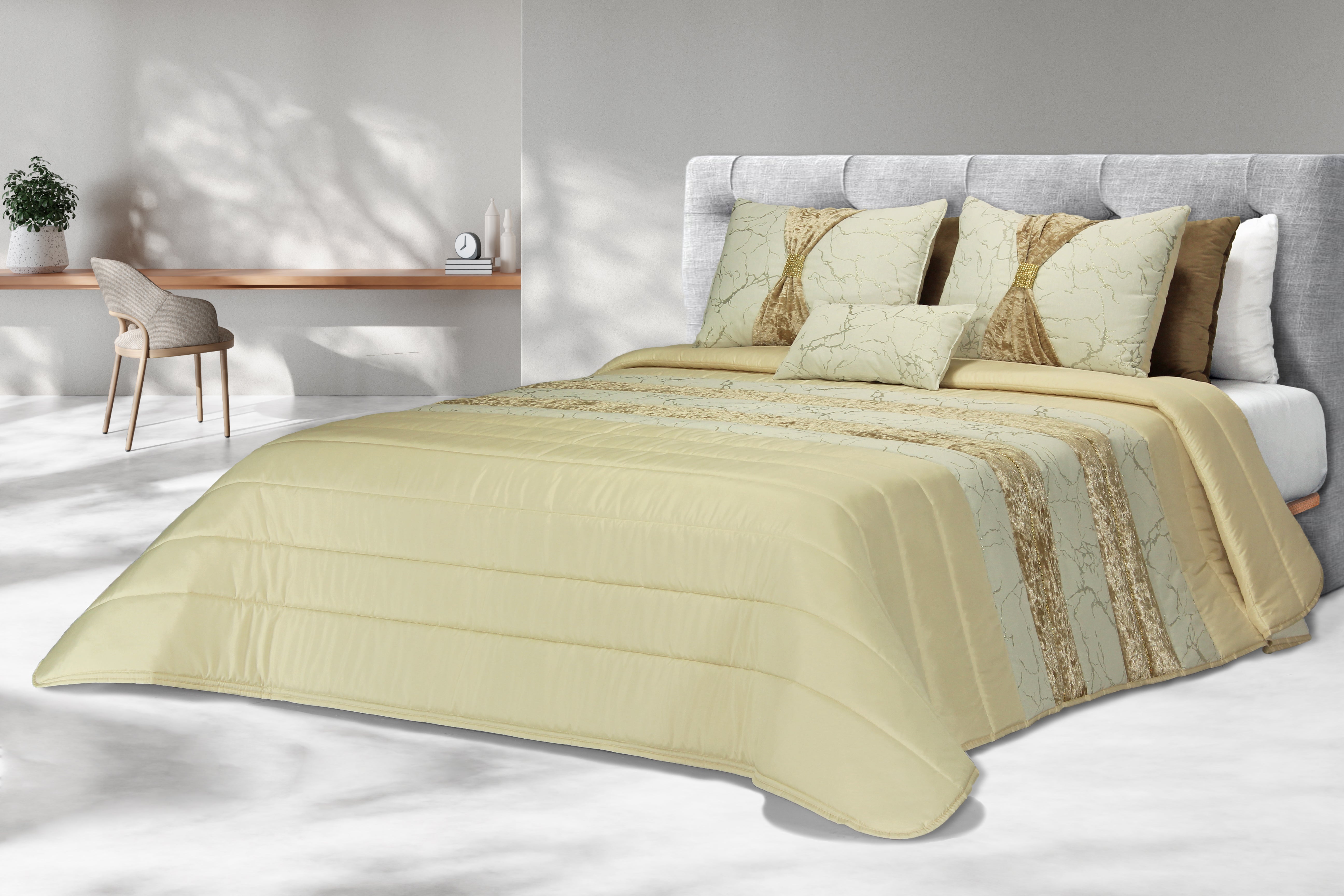 edredom volumoso decoração hotel