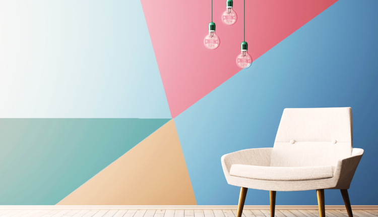 efeito degradê na parede do quarto