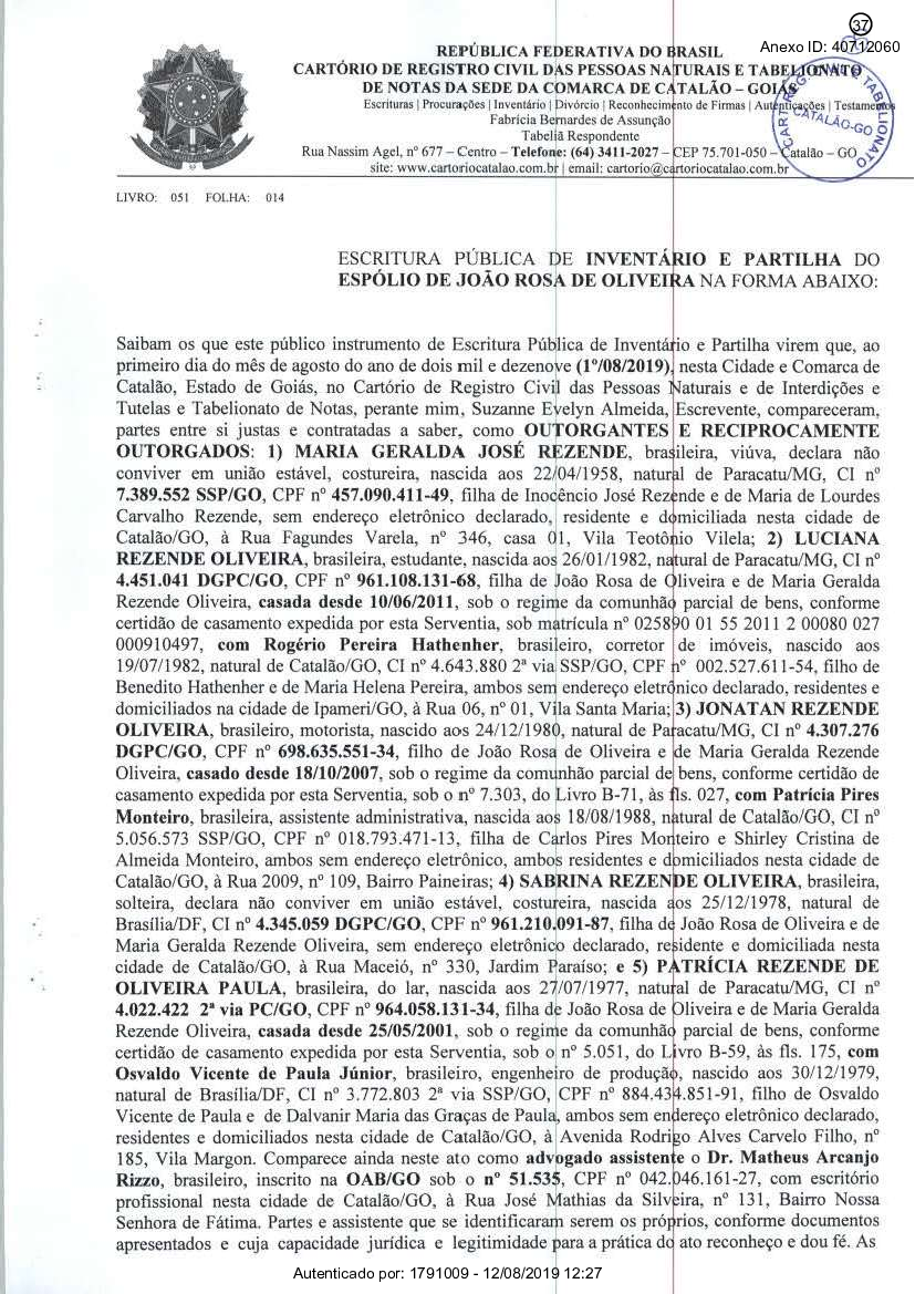 Documentos Essenciais para a Escritura Pública de Inventário
