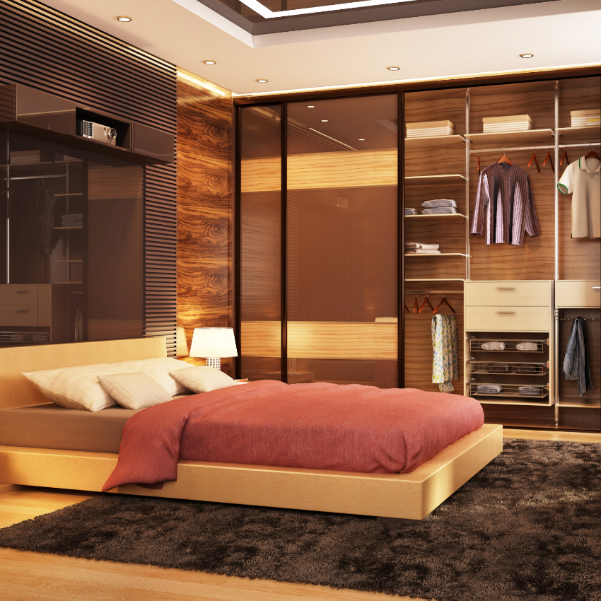 espelho no quarto de casal