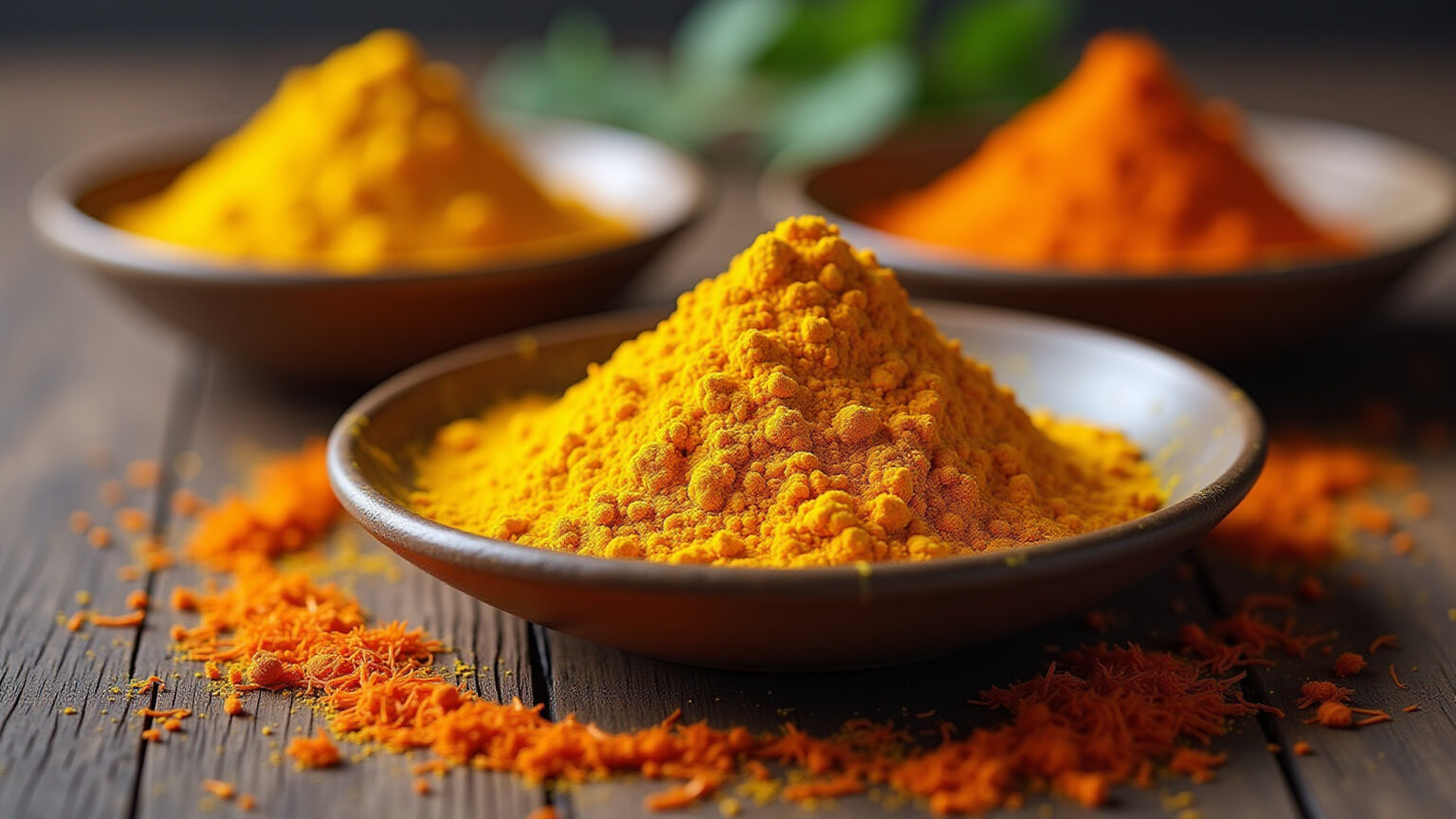 Cúrcuma e açafrão da terra são a mesma coisa? Guia definitivo para não errar na cozinha e na saúde Cúrcuma e açafrão da terra lado a lado.