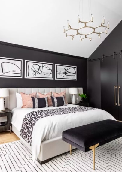 fotografias em preto e branco quarto