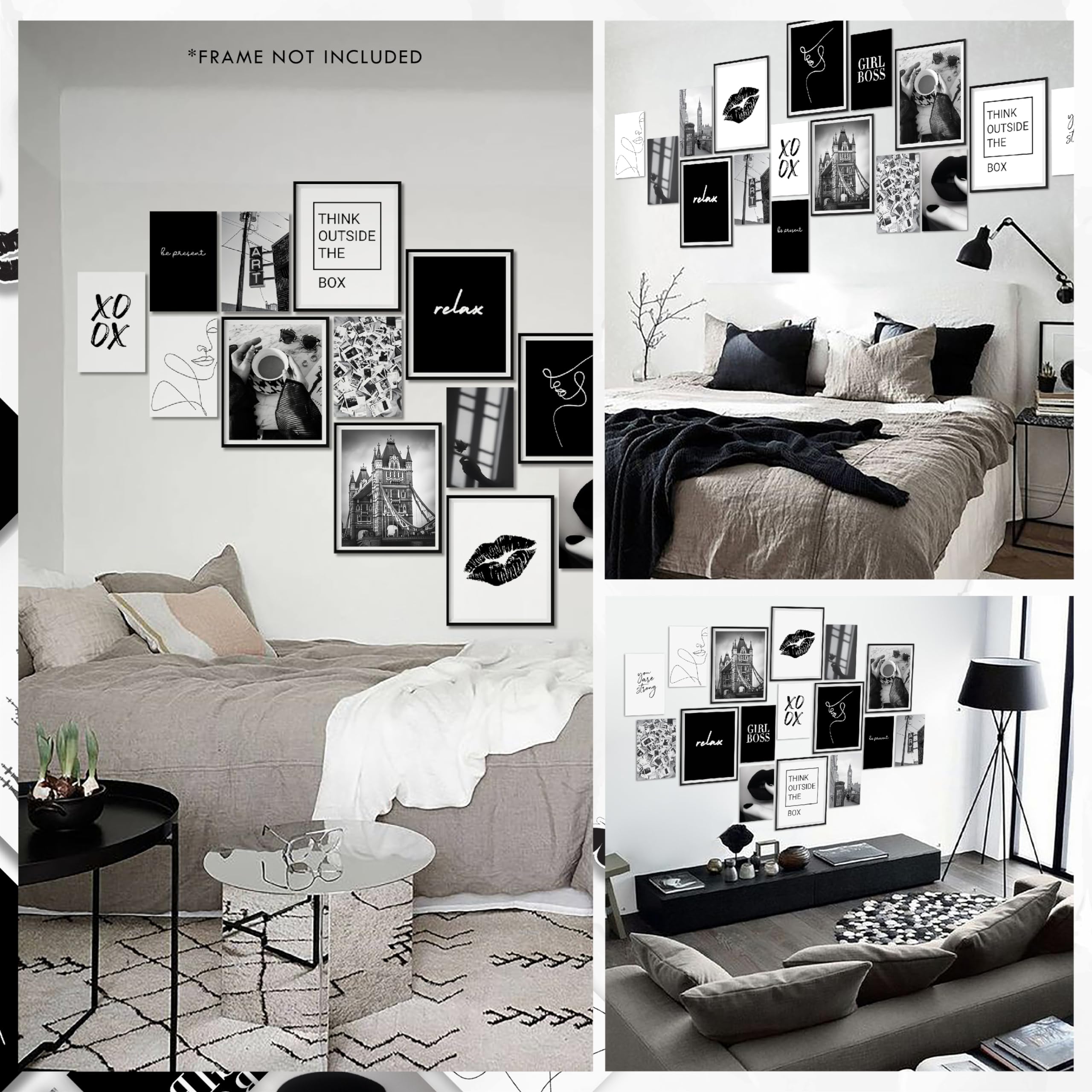 fotografias em preto e branco quarto