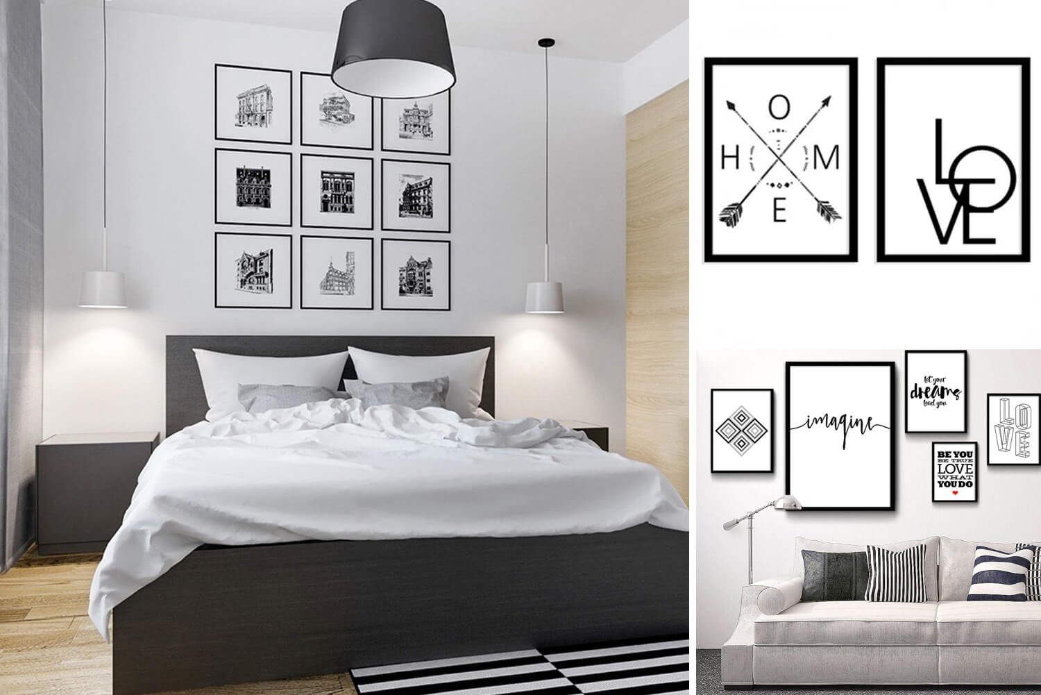 fotografias em preto e branco quarto