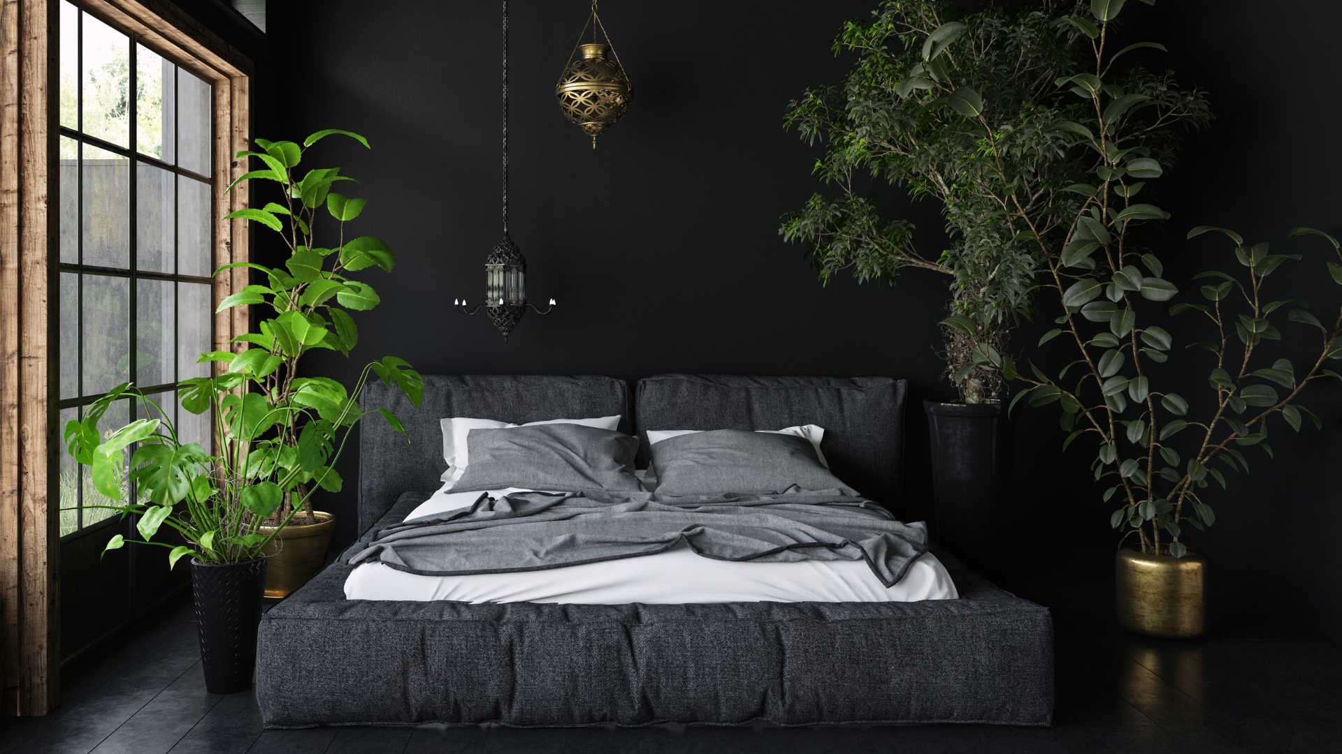 fotografias em preto e branco quarto