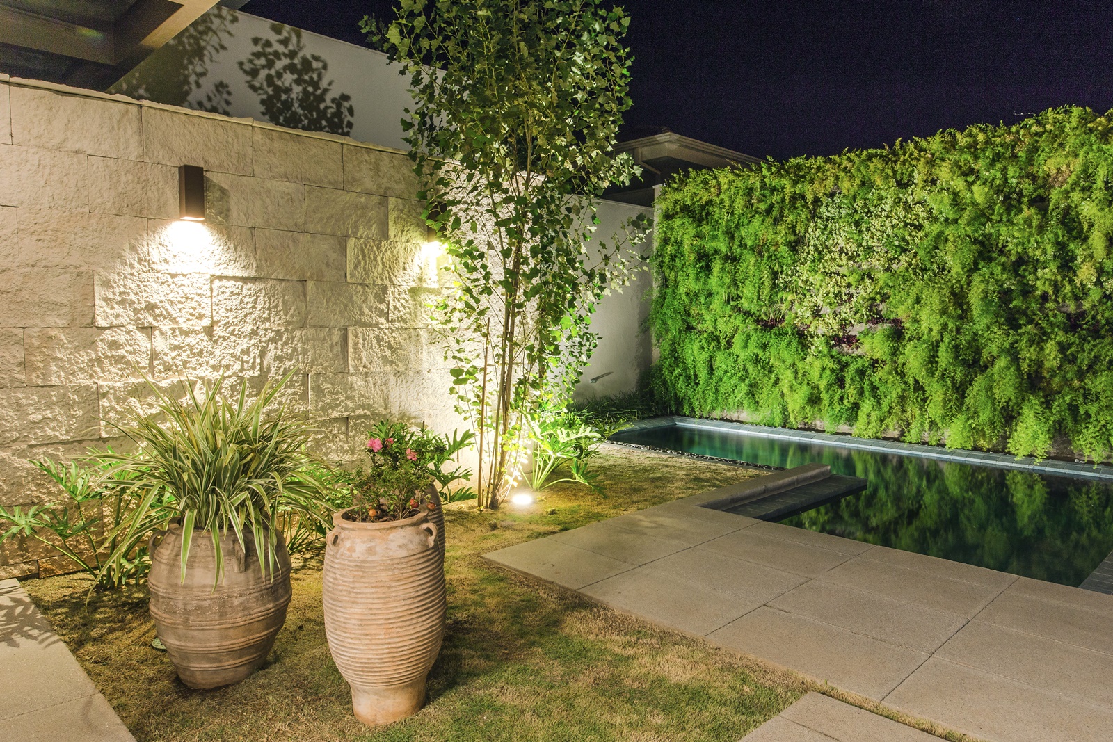 iluminação de jardim