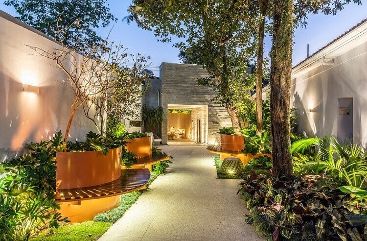 iluminação de jardim