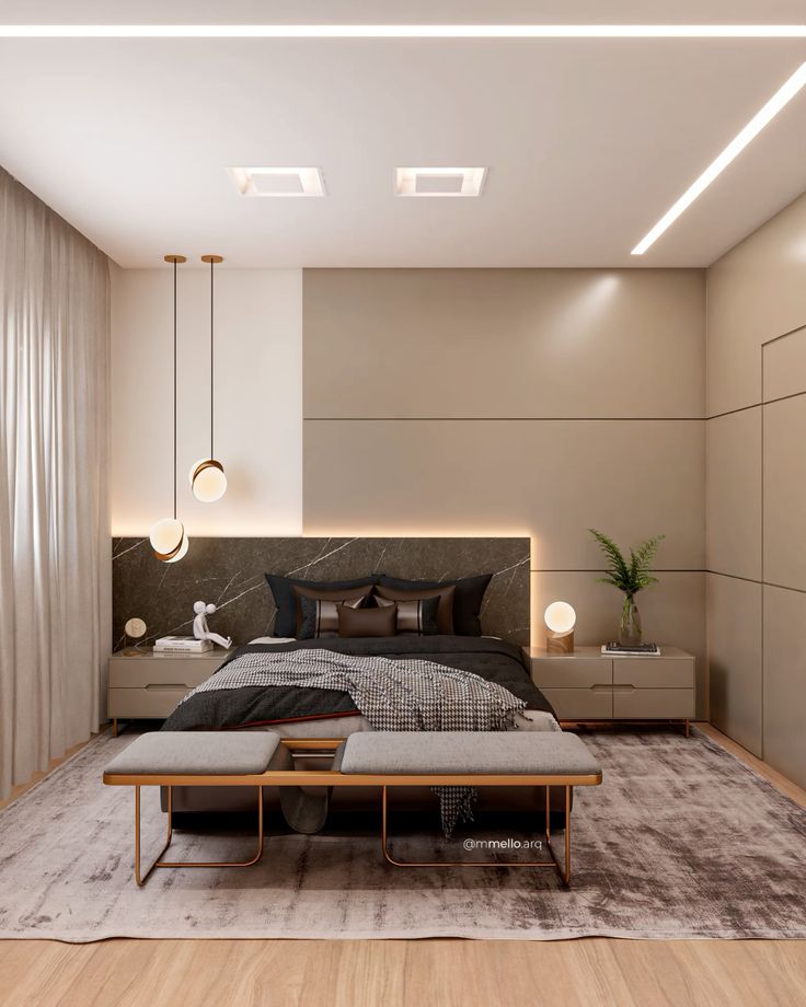 iluminação indireta no quarto