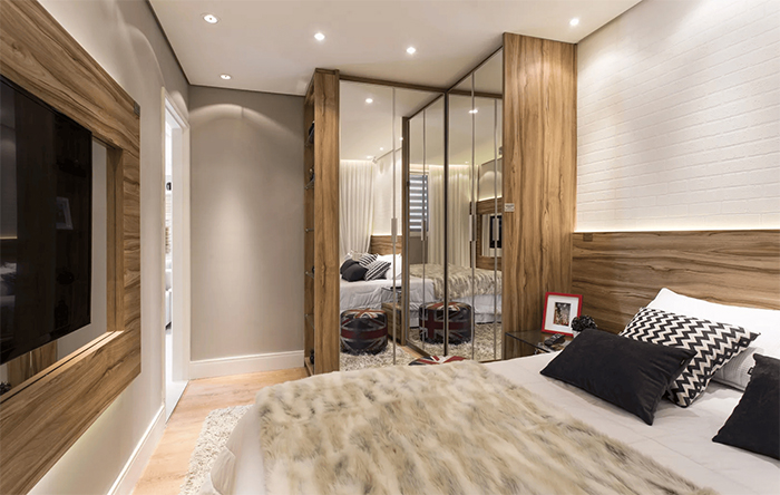 iluminação indireta no quarto