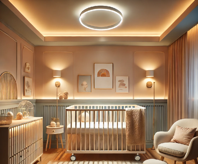 iluminação para quarto de bebê
