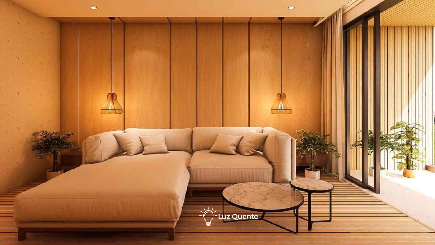 iluminação quente para quarto