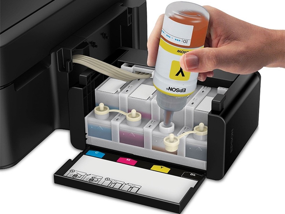impressora tanque de tinta ou cartucho
