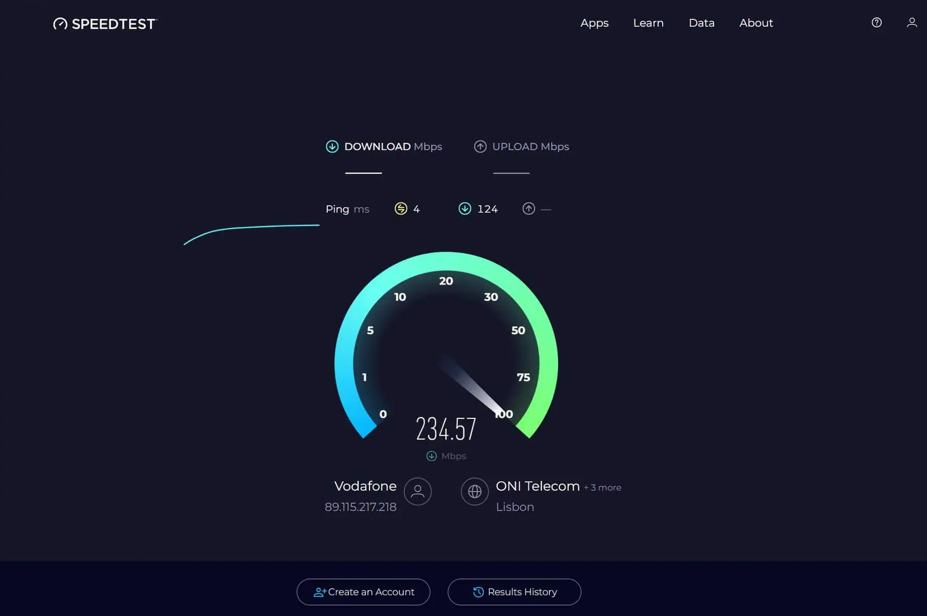 internet lenta a noite