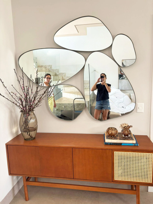 jogo de espelhos decorativos