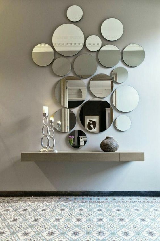 jogo de espelhos decorativos