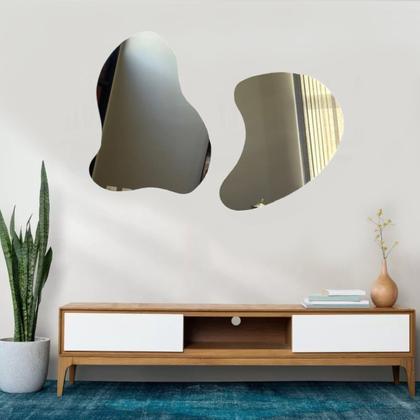 jogo de espelhos decorativos