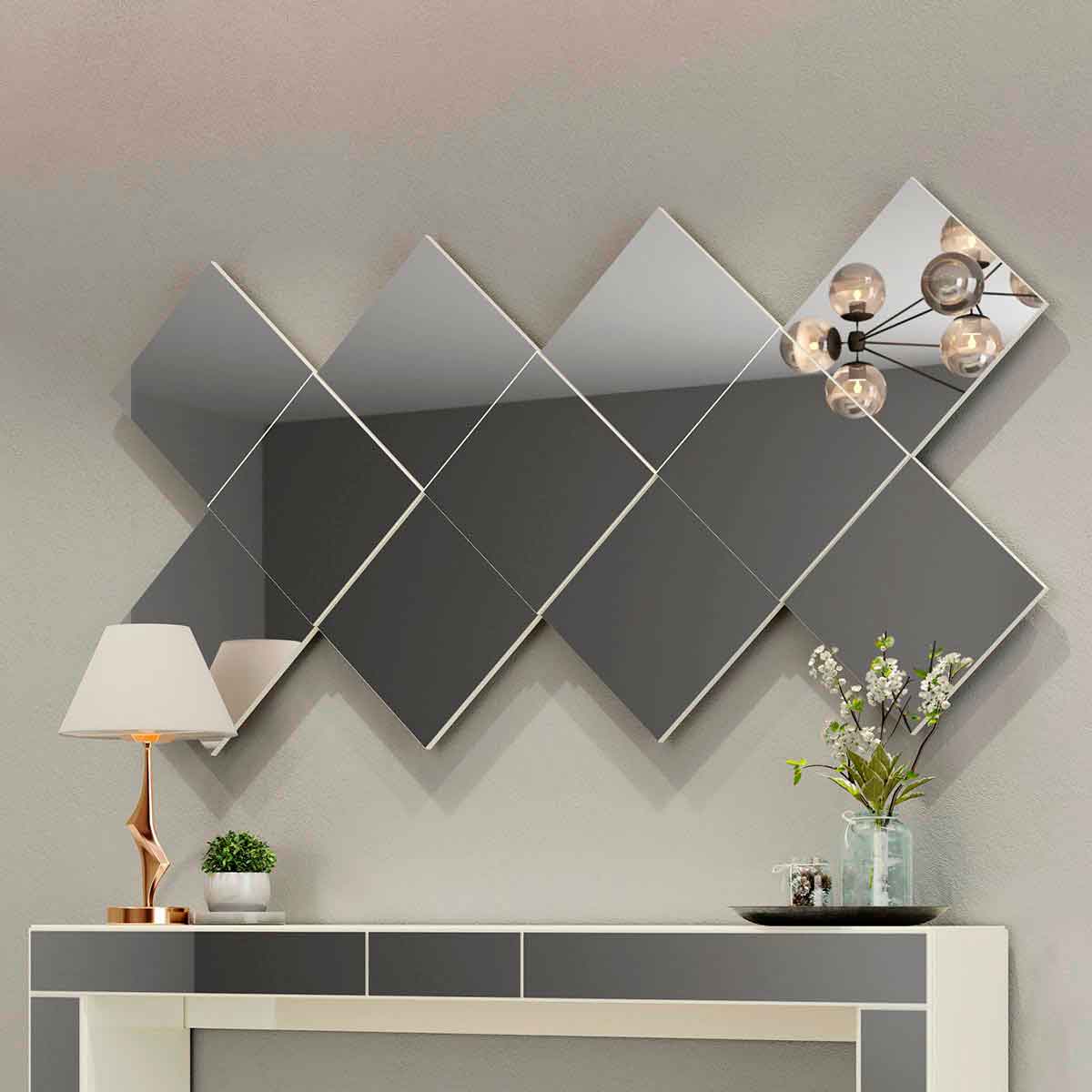 jogo de espelhos decorativos