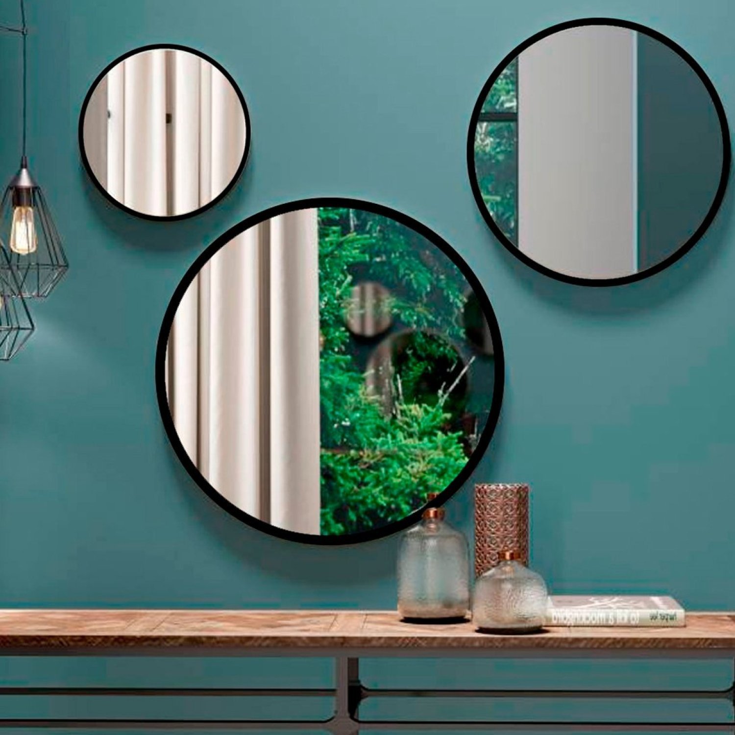 jogo de espelhos decorativos