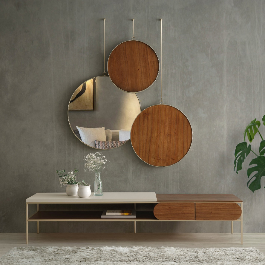 jogo de espelhos decorativos