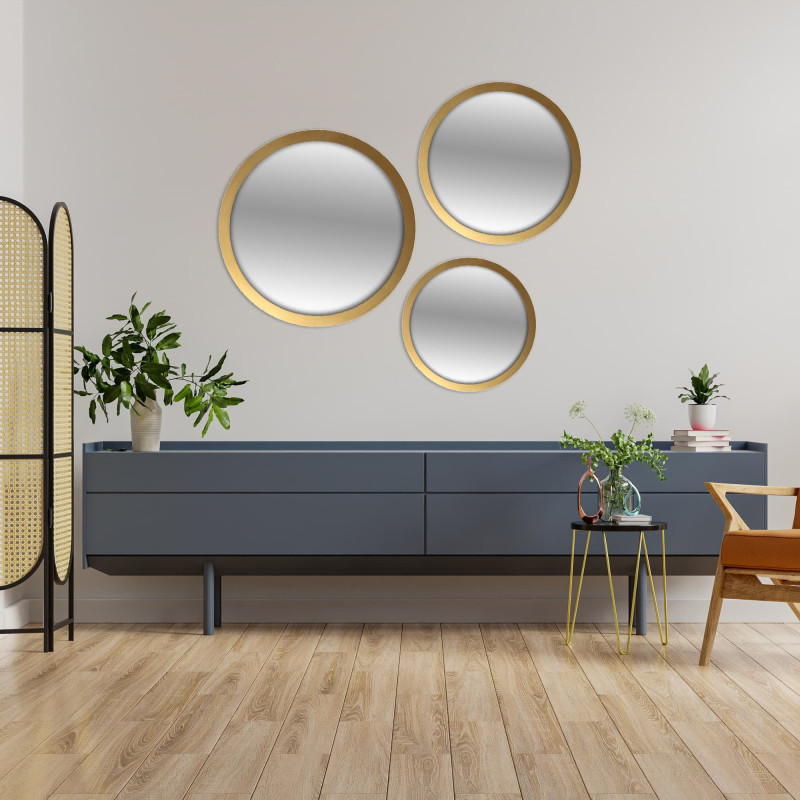 jogo de espelhos decorativos