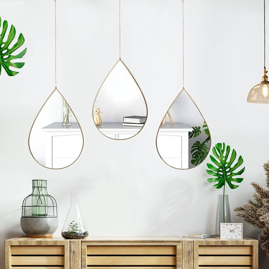 jogo de espelhos decorativos