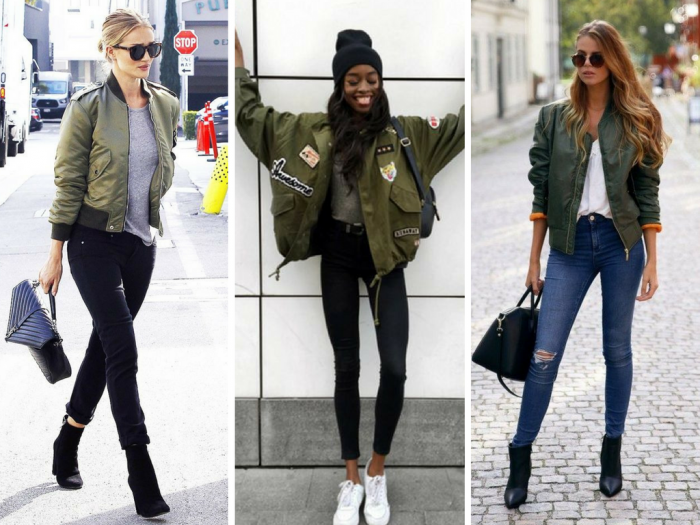 looks com jaqueta bomber