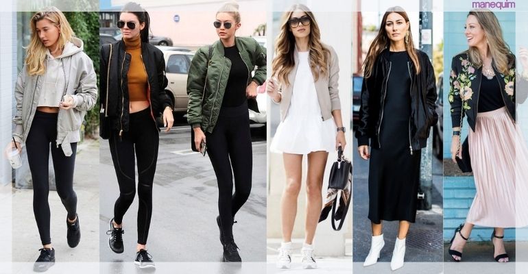 looks com jaqueta bomber