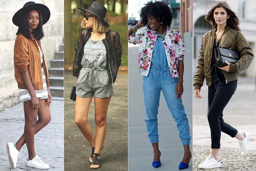 looks com jaqueta bomber