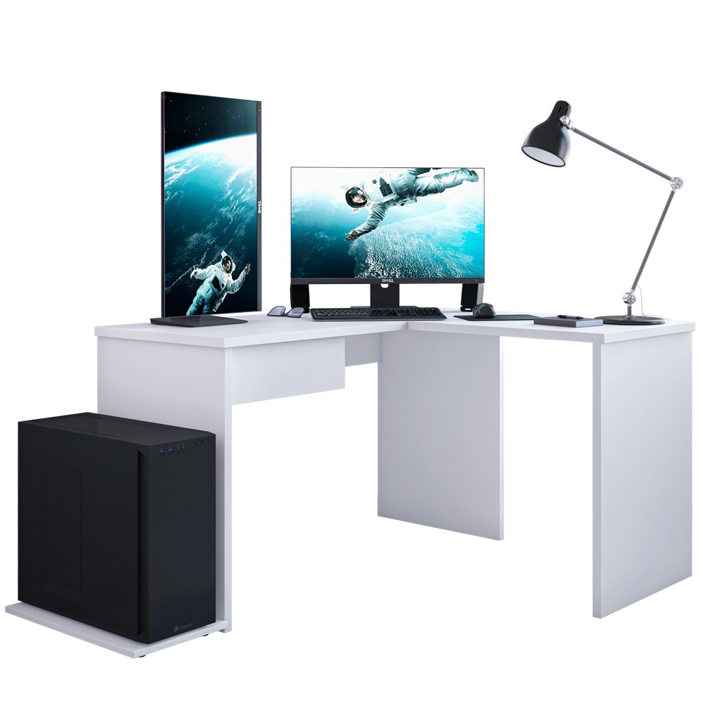 mesa gamer em L para quarto