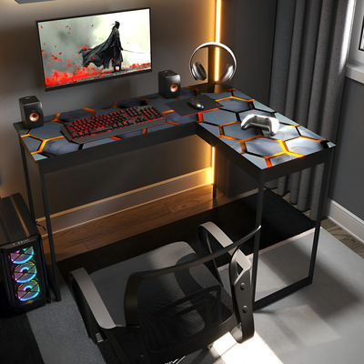 mesa gamer em L para quarto