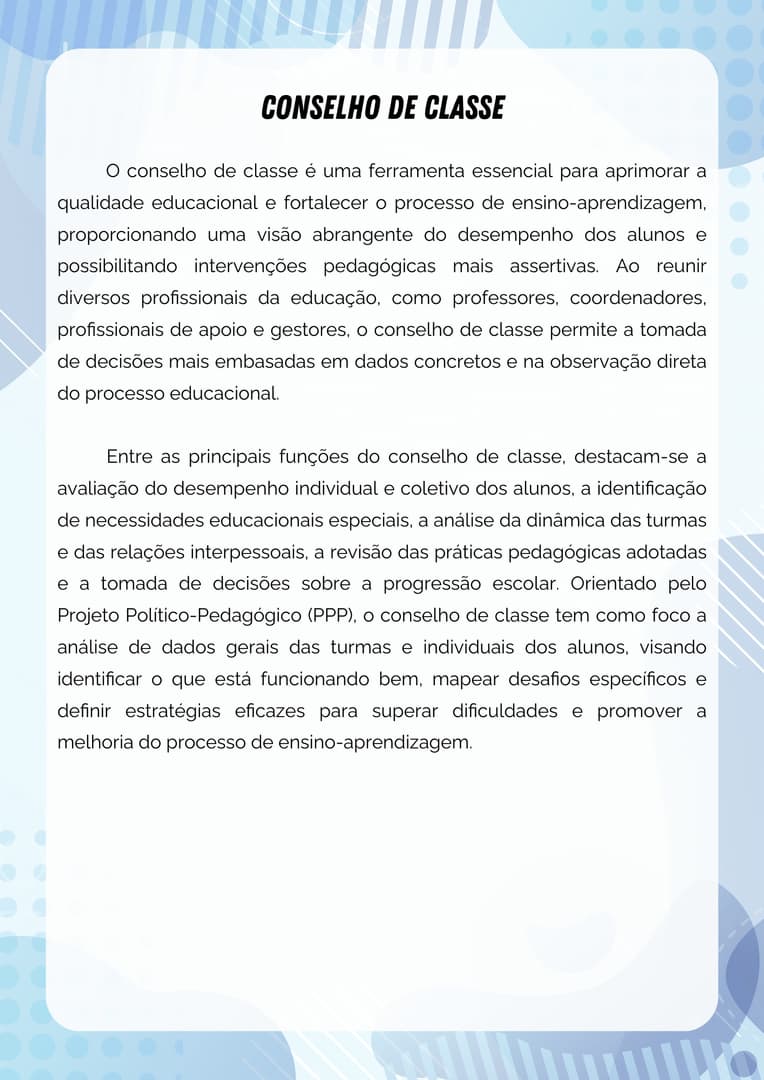 o que é o conselho de classe