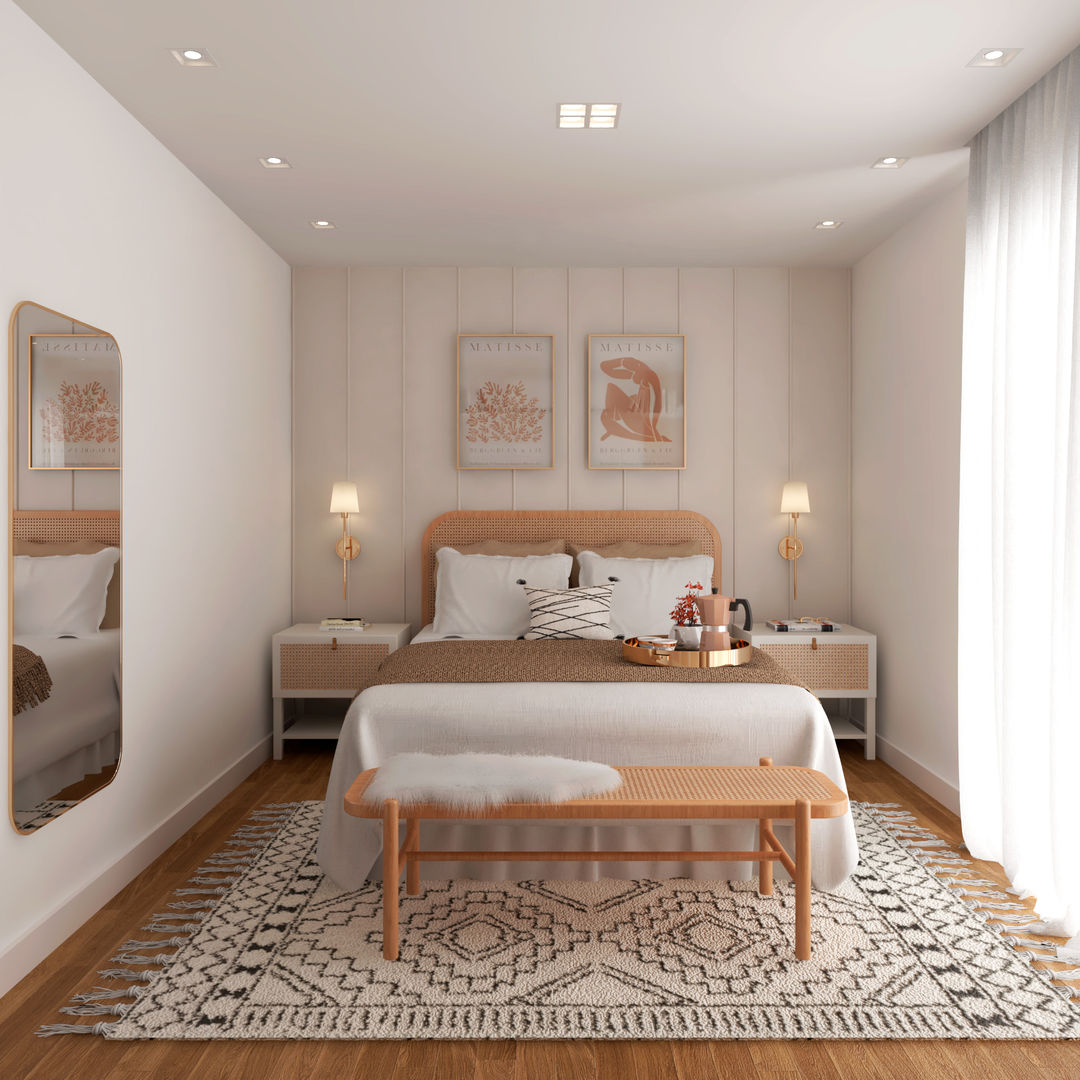 Móveis Essenciais: Como Escolher para um Quarto Boho Minimalista