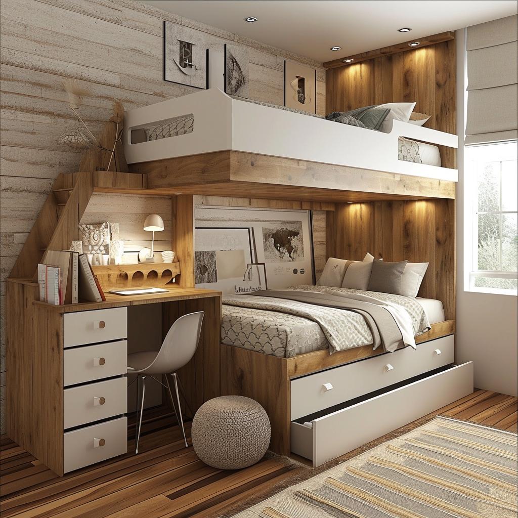 Beliche com Escrivaninha: Modelos Multifuncionais para Otimizar Seu Quarto