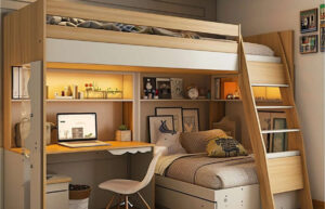 Dicas de Decoração e Iluminação para Beliches com Escrivaninha