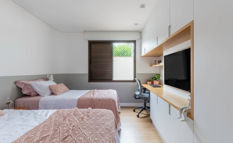 quarto com ventilação natural otimizada