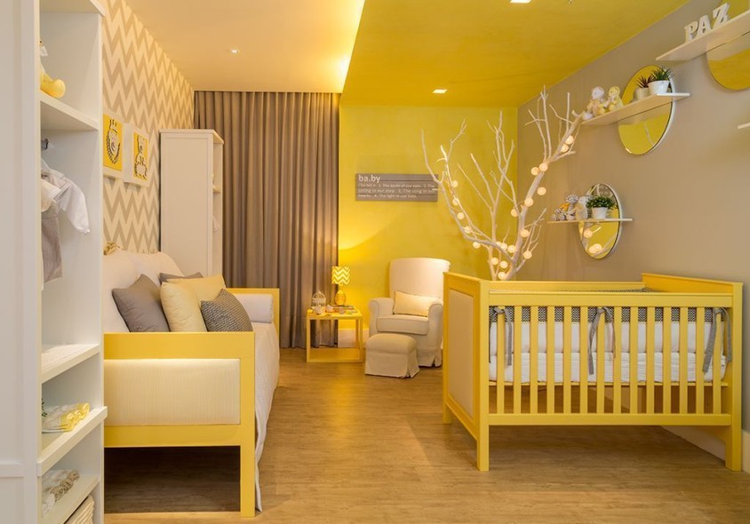 Decoração de Quarto de Bebê Cinza e Amarelo com Orçamento Limitado