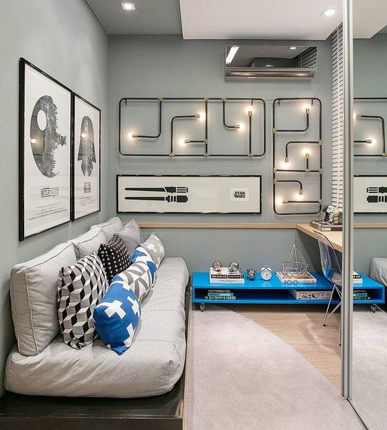 quarto gamer branco e rosa