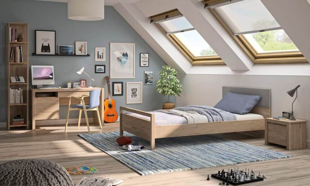 Cores e Texturas: O Segredo para um Quarto no Sótão Mais Amplo e Aconchegante