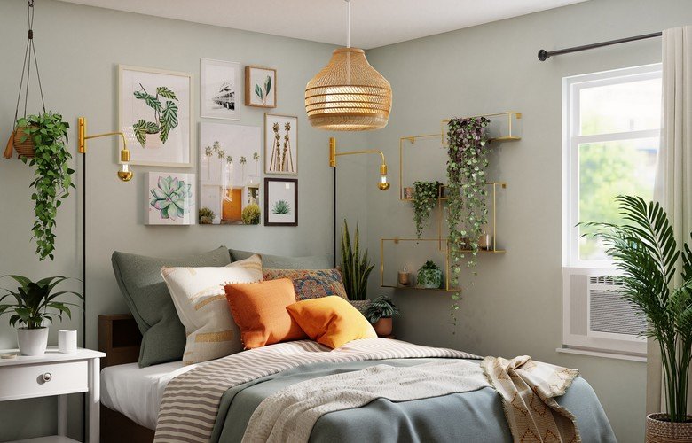 Verde Sálvia e Tons Terrosos: A Combinação Perfeita para um Quarto Aconchegante